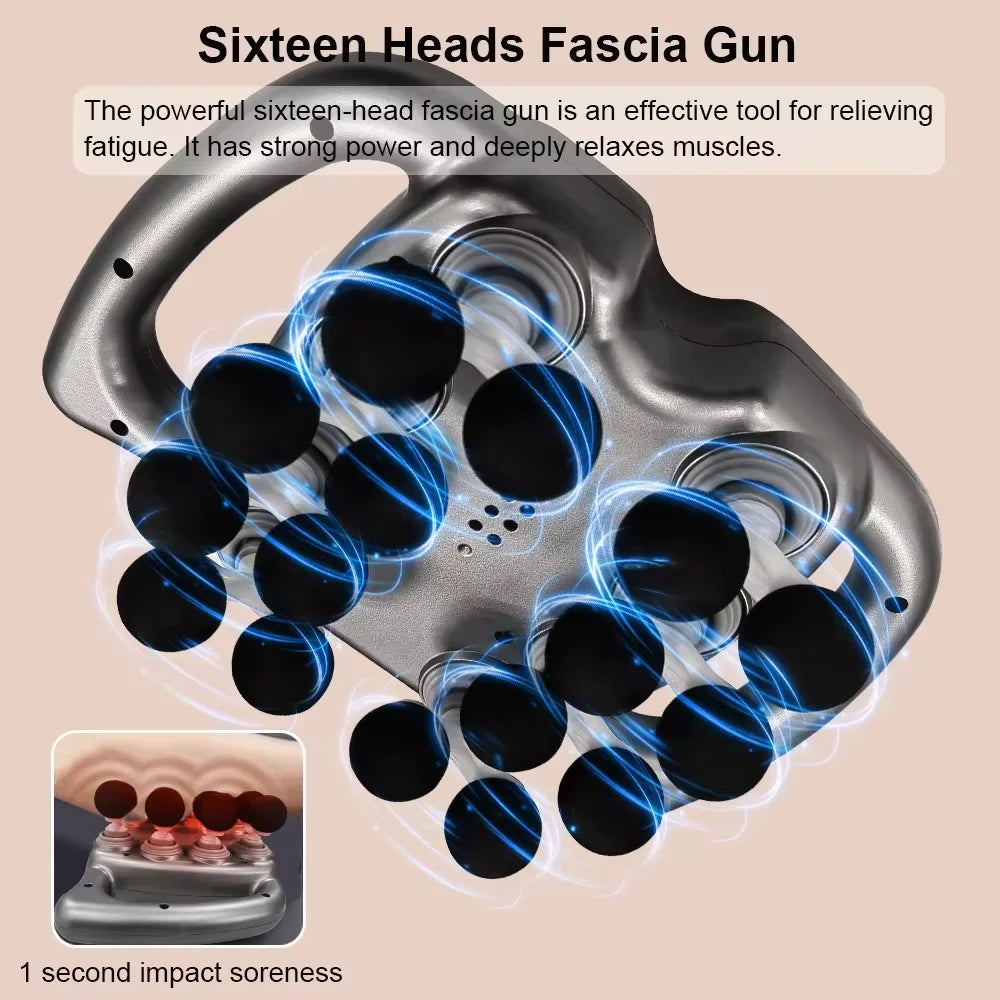 16 Head Fascia Muscle Massage Gun
