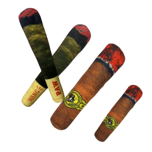 Joint and Cigar Plush Squeaky Toy